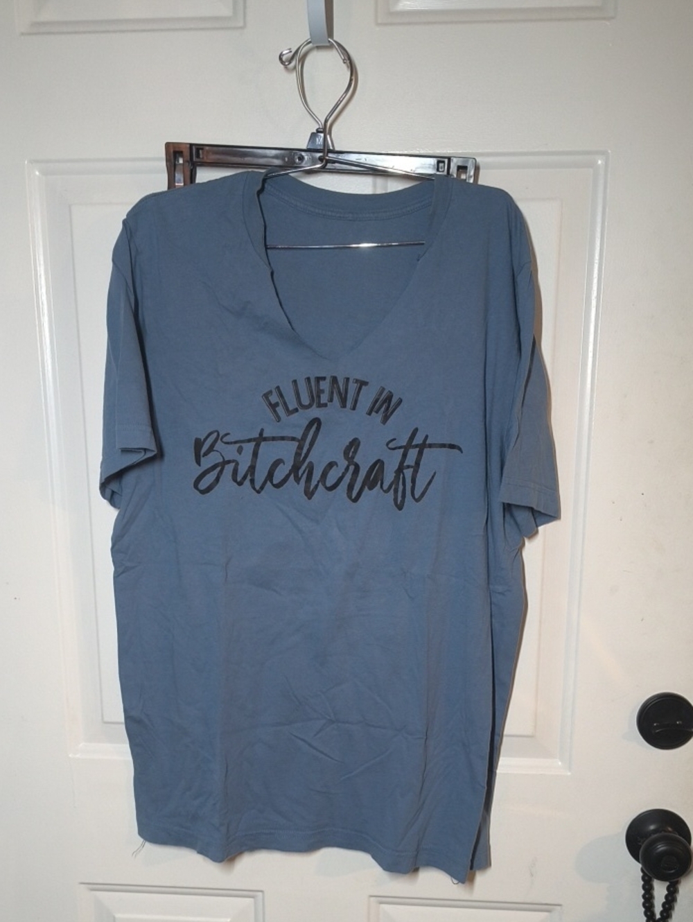 Fluent in Bitchcraft Short Sleeve Tee - Slate Blue
